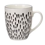 Siaki Cream & Black Printed 350ml Mug