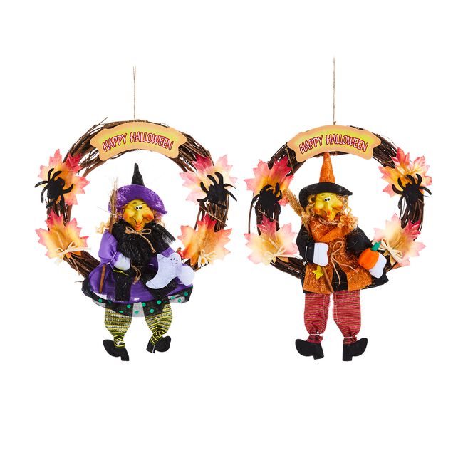 Halloween 41cm Witch Wreath