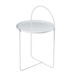 White Metal Side Table