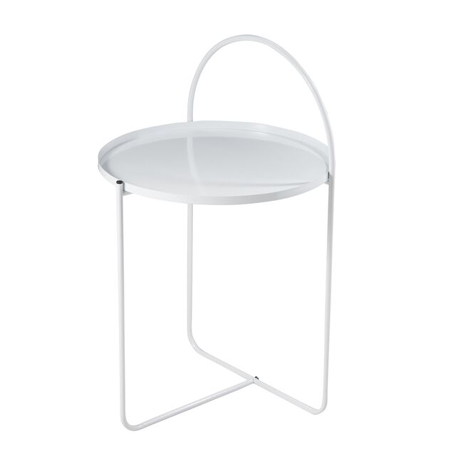 White Metal Side Table