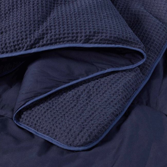COVERLESS WAFFLE NAVY SINGLE 10.5TOG Duvet