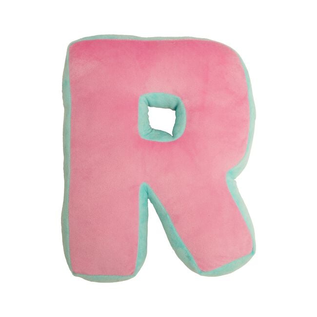 LETTER R Cushion Pink/Duck Egg