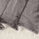 NICOLE DAY MINK SHERPA GREY 130x170cm Throw