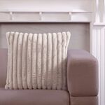 LUXE FAUX FUR RIBBED NATURAL 45x45 Cushion