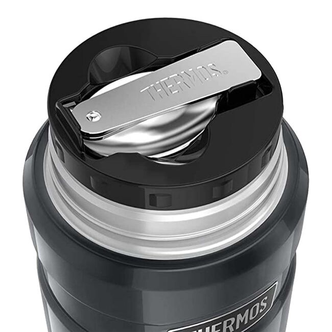 THERMOS GUNMETAL 0.47L KING Food Jar with Spoon