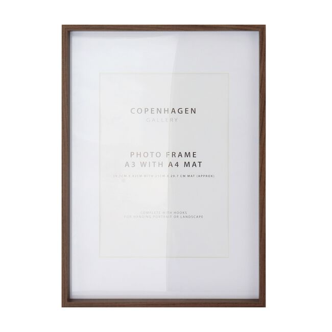 A3 COPENHAGEN WALNUT Photo Frame