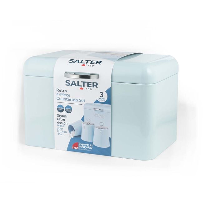 SALTER RETRO BLUE 4 Piece Storage Set
