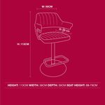 BELMONT Barstool Velvet Stone Blue