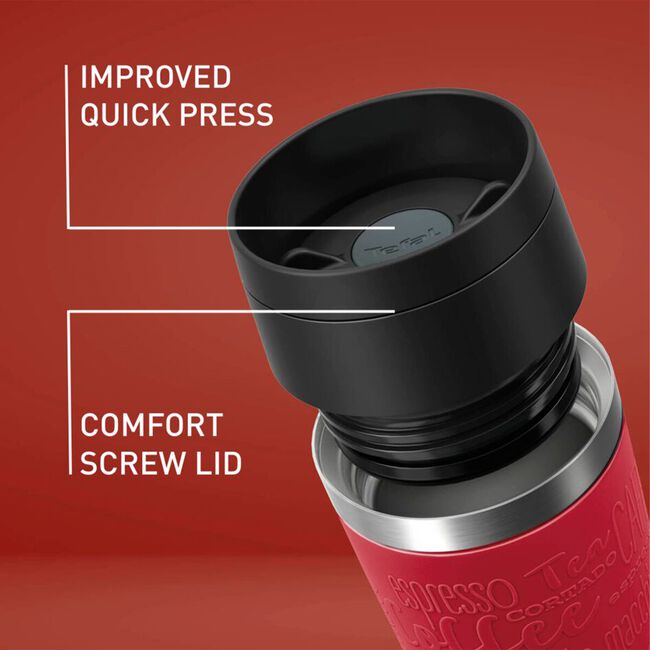 TEFAL CLASSIC DARK RED 360ml Travel Mug
