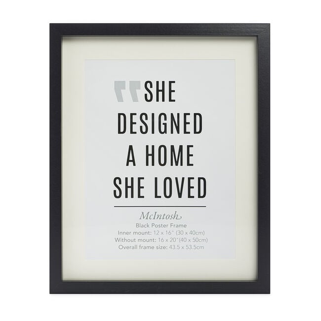 40X50CM MCINTOSH Black POSTER Frame