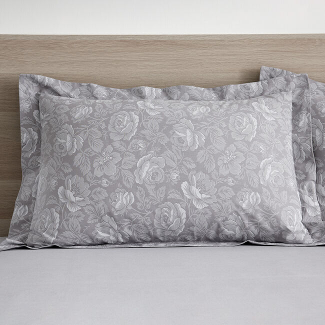 Roisin Oxford Pillowcase Pair - Grey