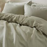 SINGLE DUVET COVER Martex Touch of Linen Pistachio Green