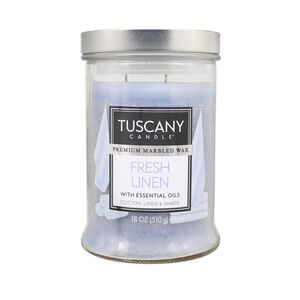Tuscany 18oz Double Wick Candle Fresh Linen