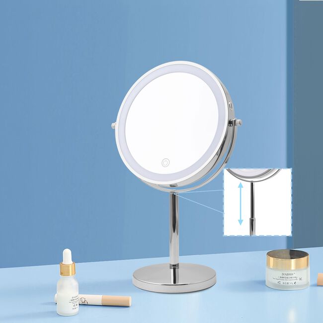 VISAGE LED CHROME 5X EXTENDABLE Cosmetic Mirror