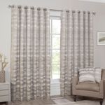 SUNSET STRIPES GREY/OCHRE 66x54 Curtain