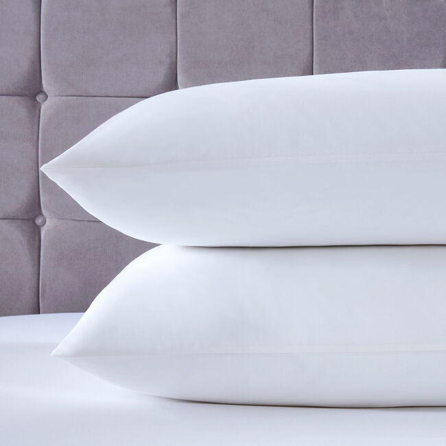 200TC Cotton Housewife Pillowcase Pair - White
