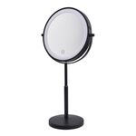 VISAGE LED MATTE BLACK 5X EXTENDABLE Cosmetic Mirror 