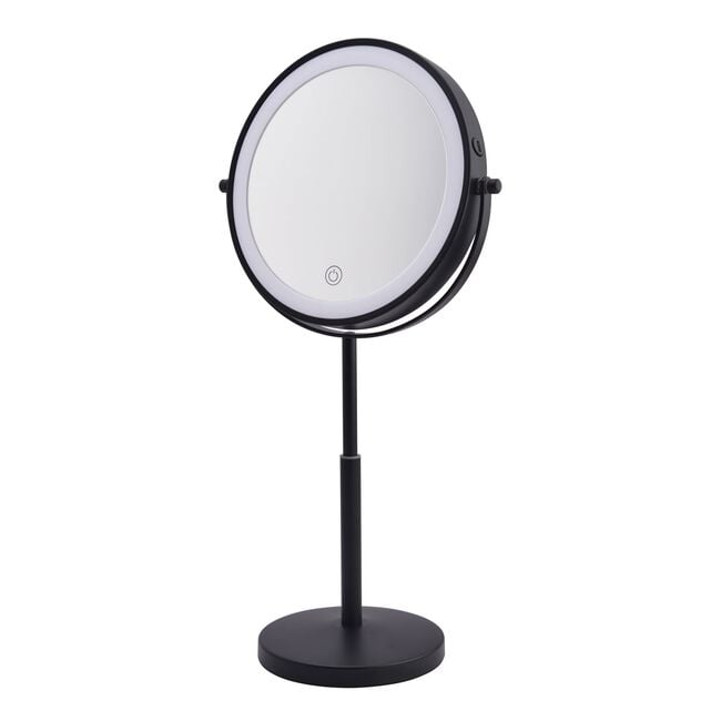 VISAGE LED MATTE BLACK 5X EXTENDABLE Cosmetic Mirror 