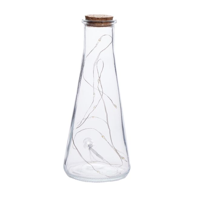 LED Warm White Glass Bottles Set