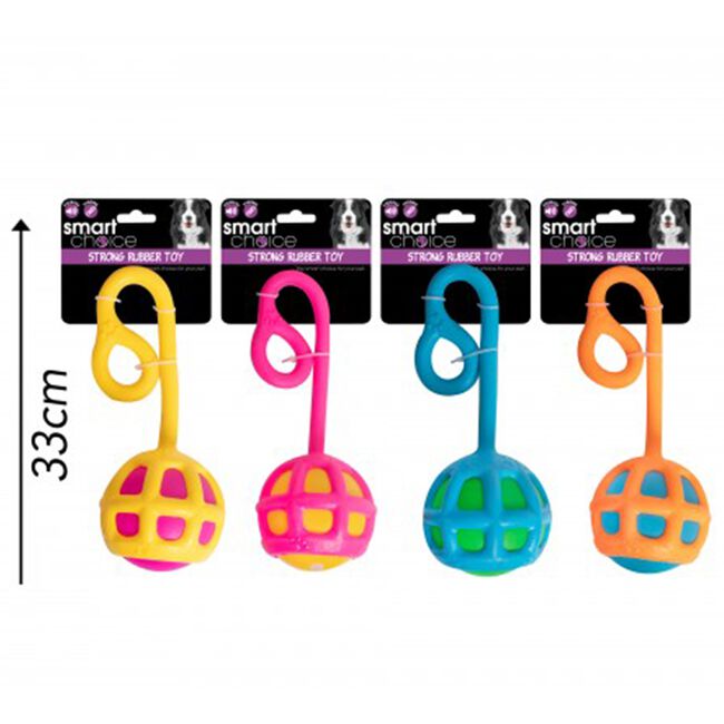 Rubber Yoyo Toy With Squeaker - 4 Colours
