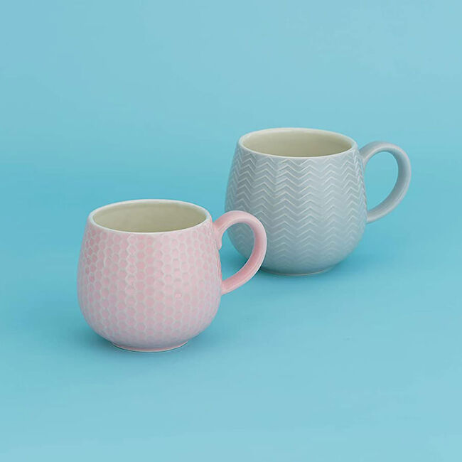Mason Cash Embossed Honeycomb Pink Mug