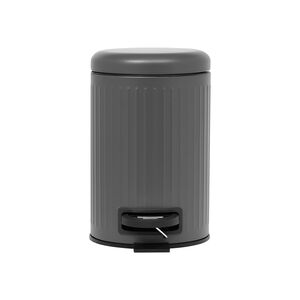 PIFCO RIBBED 3L CHARCOAL Bathroom Bin
