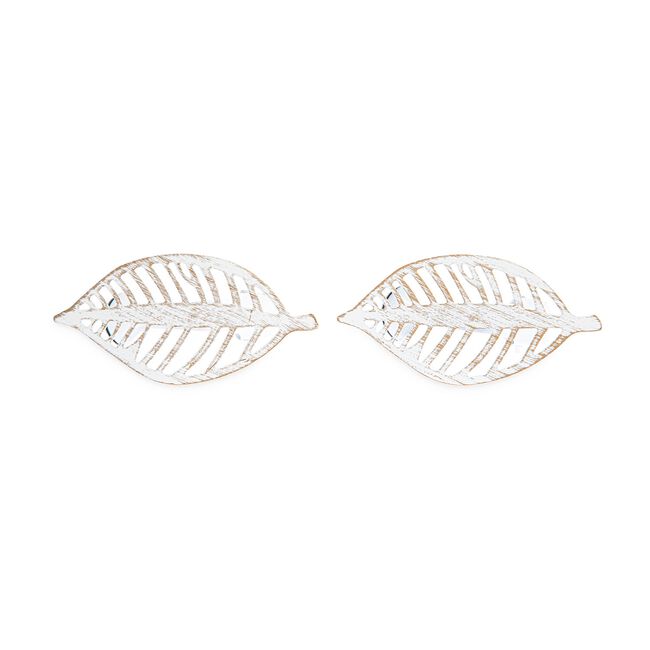 Stockholm White/Gold Curtain Clips 2 