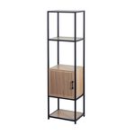 Four Layer Cabinet with Black Metal Frame
