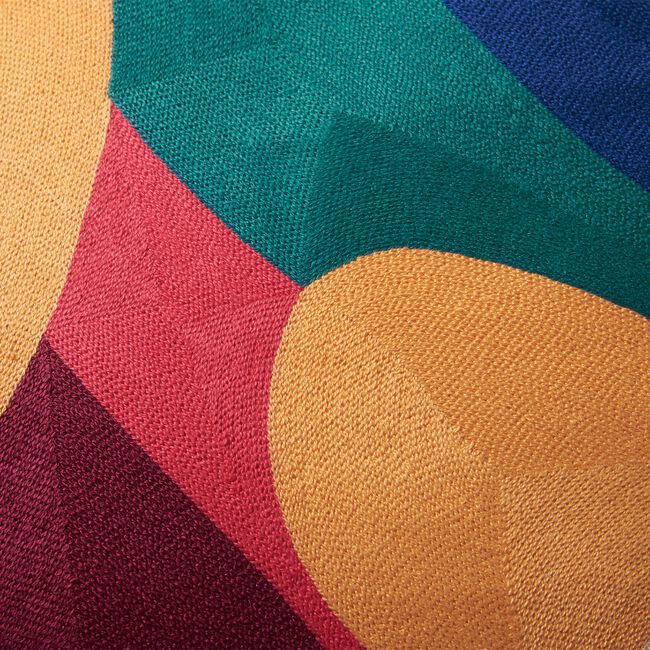 Crewel Abstract Cushion 45cm x 45cm - Multi