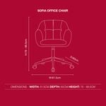 Sophia Office Chair - Dove Grey