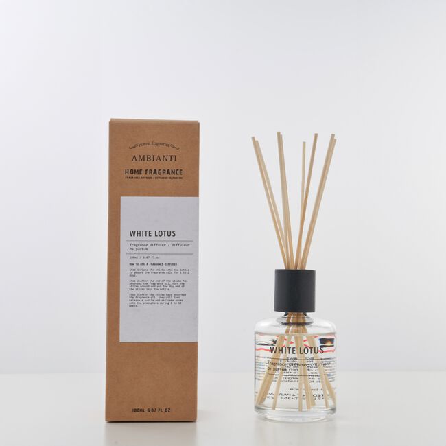 Ambianti Labs 180ml Reed Diffuser White Lotus