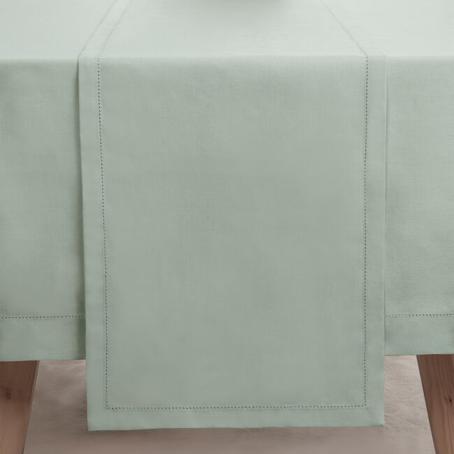 Dobby Stitch Duck Egg 229x36cm Table Runner