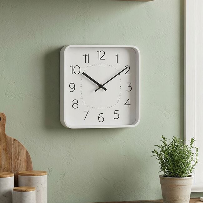 27cm Lara White Wall Clock