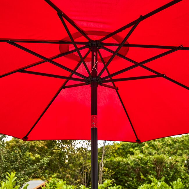 3M CRANK & TILT Sun Parasol - Red