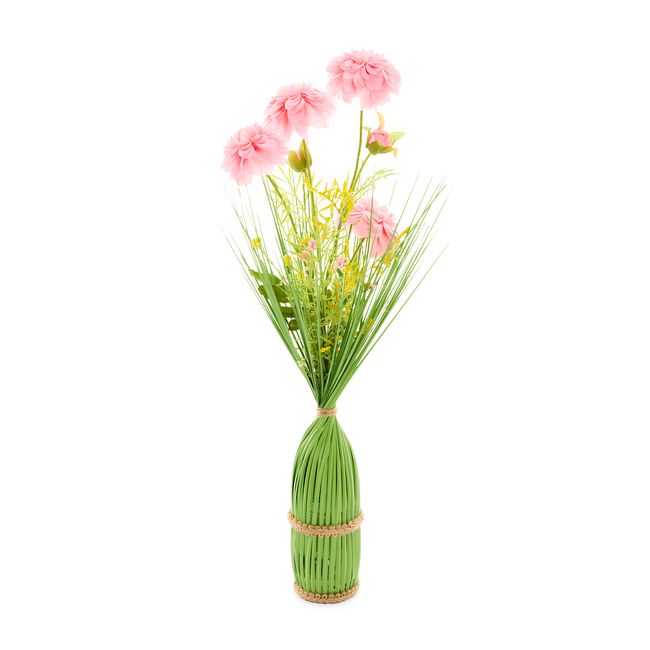 Floral Symphony Pink Dahlia Faux Bouquet