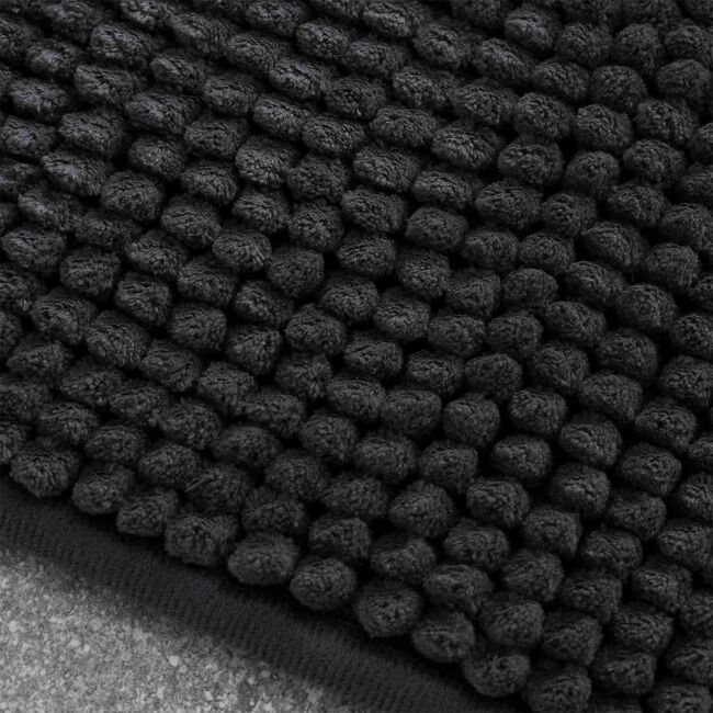 CATHERINE LANSFIELD EXTRA LONG BOBBLE BATH MAT CHARCOAL