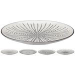 Siaki Cream & Black Printed 27cm Dinner Plate