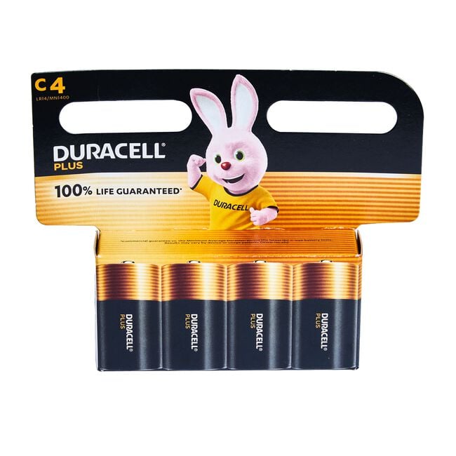 Duracell Plus C Batteries 4 Pack