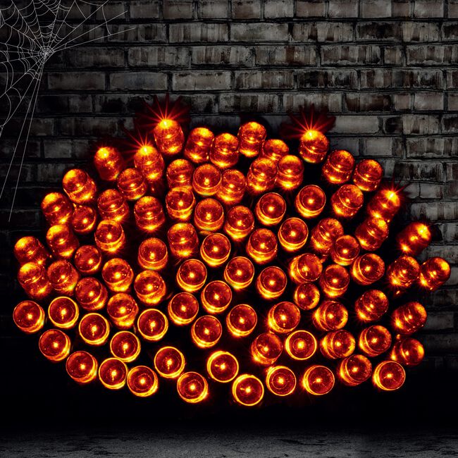 Halloween 100 LED Orange String Lights