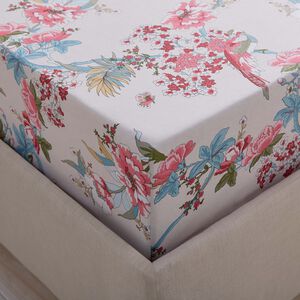 DANAE GREEN/NAT Single Fitted Sheet