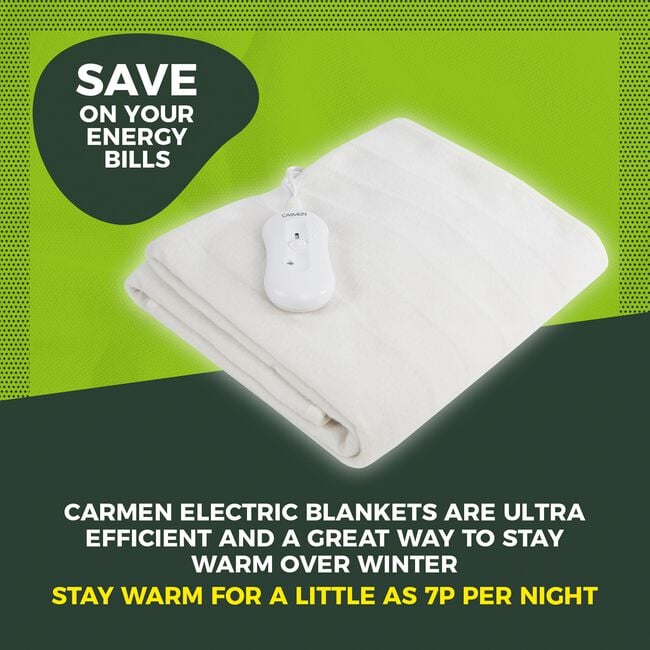 CARMEN SINGLE HEATED UNDER BLANKET 122x60cm