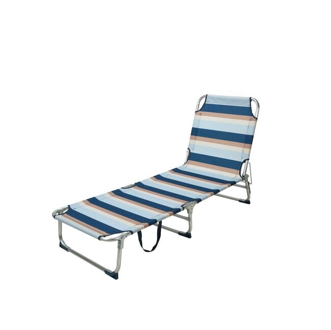 Sun Lounger Blue Striped