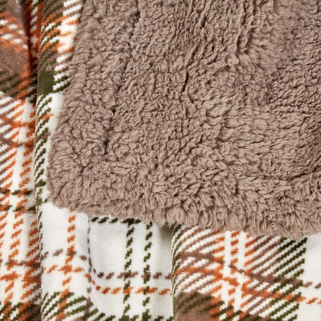 RUANE BORG CHECK NATURAL 150x200cm Throw