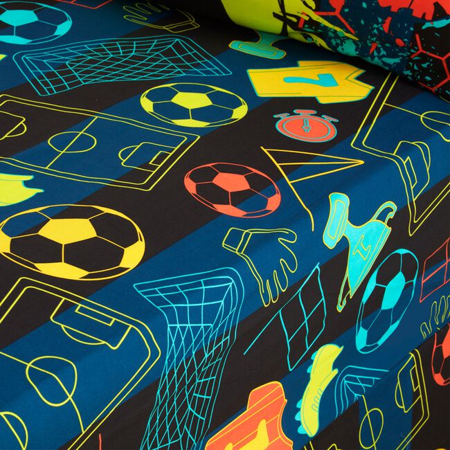 FOOTBALL SPLASH Junior Bed Fitted Sheet