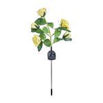 Yellow Rose Solar Garden Stake Light