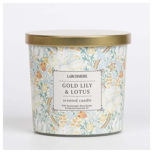 Larchmere Heritage Gold Lily & Lotus Candle
