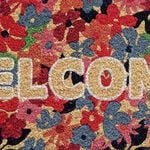 Floral Welcome Door Mat 40cm x 70cm