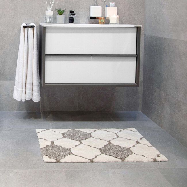 TRELLIS NATURAL 50x80 Bath Mat