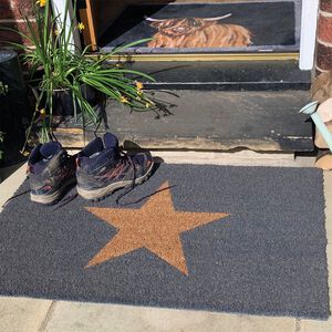 My Mat Inverse Star Coir Door Mat 45cm x 75cm