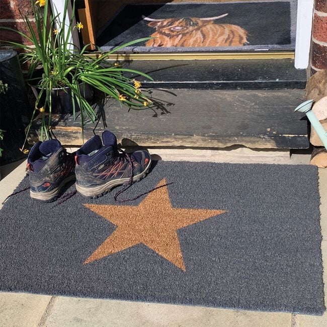 My Mat Inverse Star Coir Door Mat 45cm x 75cm